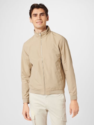 JACK & JONES Övergångsjacka 'ROY HARRINGTON' i beige: framsida