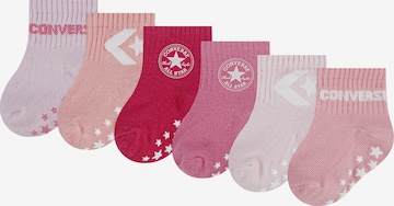 CONVERSE Ponožky – pink: přední strana