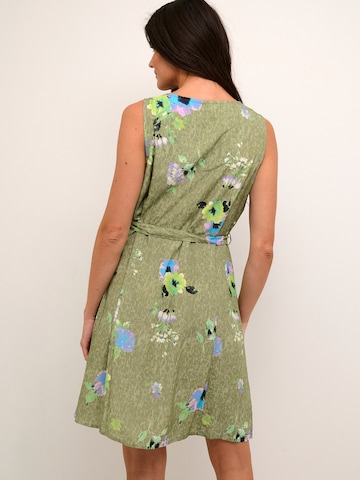 Cream Dress 'Rosina' in Green: front