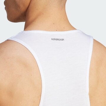 T-Shirt fonctionnel 'Workout Stringer' ADIDAS PERFORMANCE en blanc