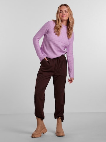 PIECES Regular Pants 'Nathaly' in Brown