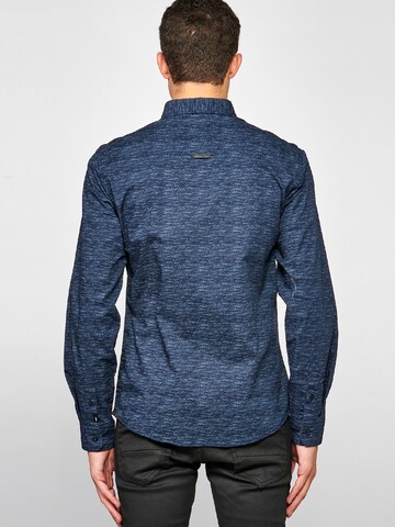 KOROSHI Slim fit Overhemd in Blauw