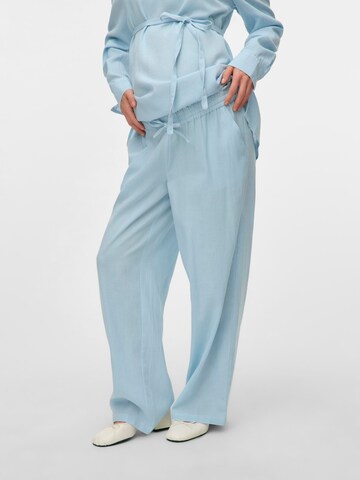 MAMALICIOUS Loose fit Pants 'Petra' in Blue: front