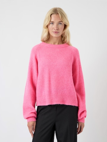 YAS Trui 'YASJOHI' in Roze: voorkant