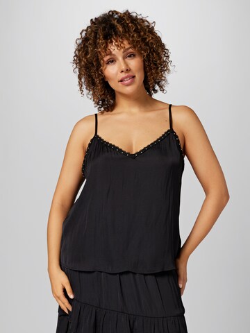 Guido Maria Kretschmer Curvy - Top 'Valeria' en negro: frente