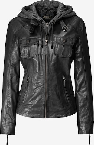 JCC Lederjacke in Schwarz: Vorderseite