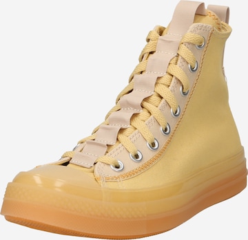 Sneaker alta di CONVERSE in oro: frontale