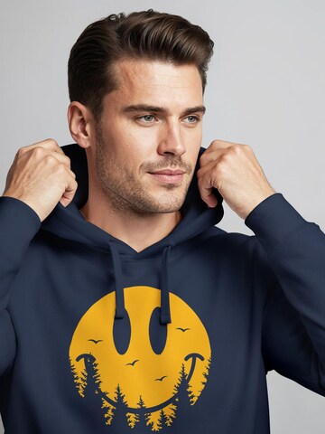 Neverless Sweatshirt 'Smile Forest' in Blue