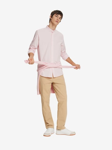 ESPRIT Slim fit Button Up Shirt in Pink