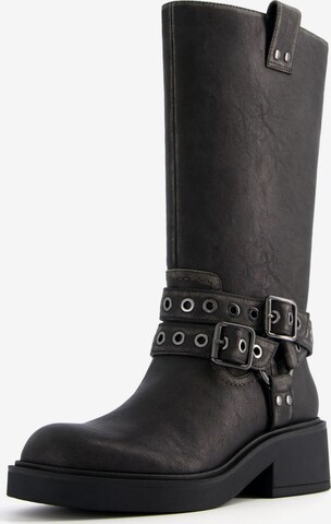 Bottes Bershka en noir : devant