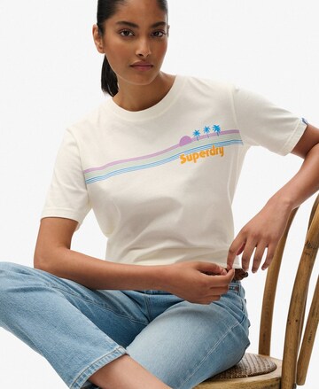 T-shirt Superdry en blanc : devant