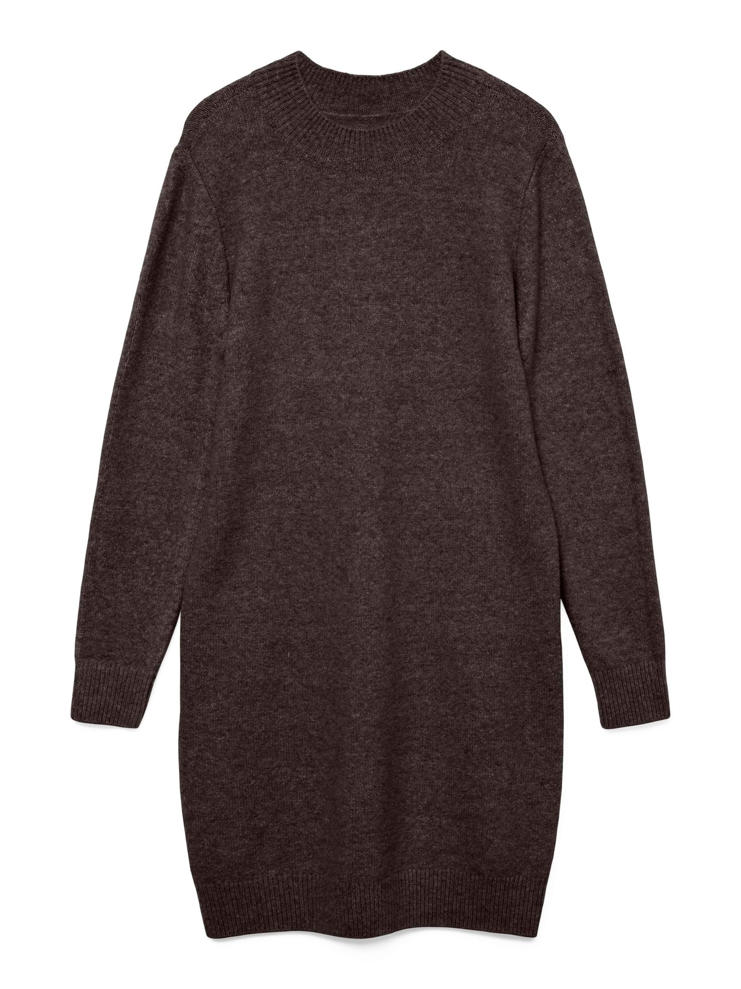 Vero Moda Curve Gebreide jurk 'VMCBoom' in Bruin: voorkant