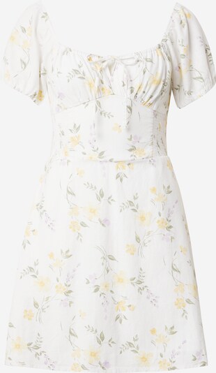 HOLLISTER Kleid 'SOFIA' in gelb / grün / lila / weiß, Produktansicht