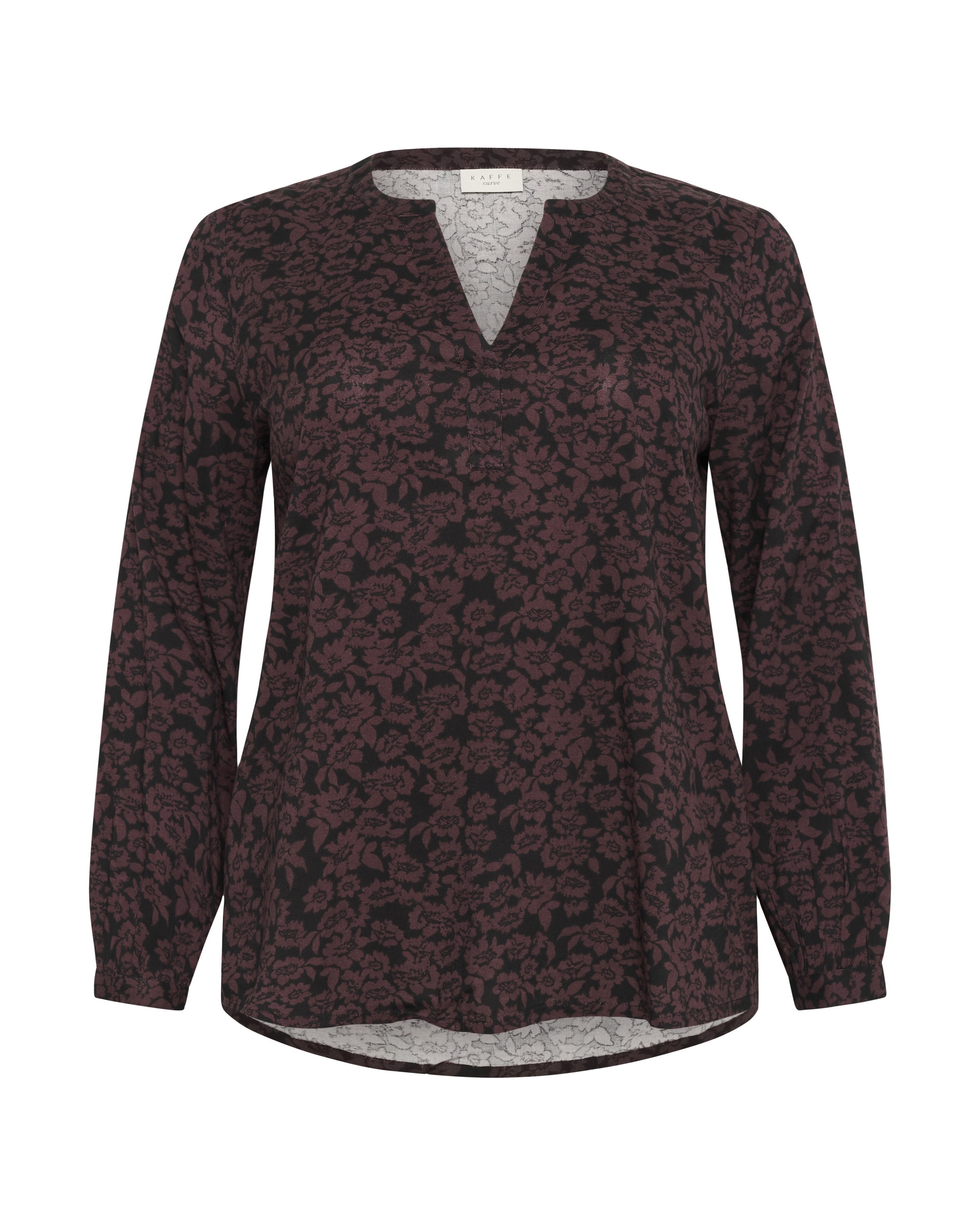 KAFFE CURVE Блузка 'Bella' в Коричневый: спереди