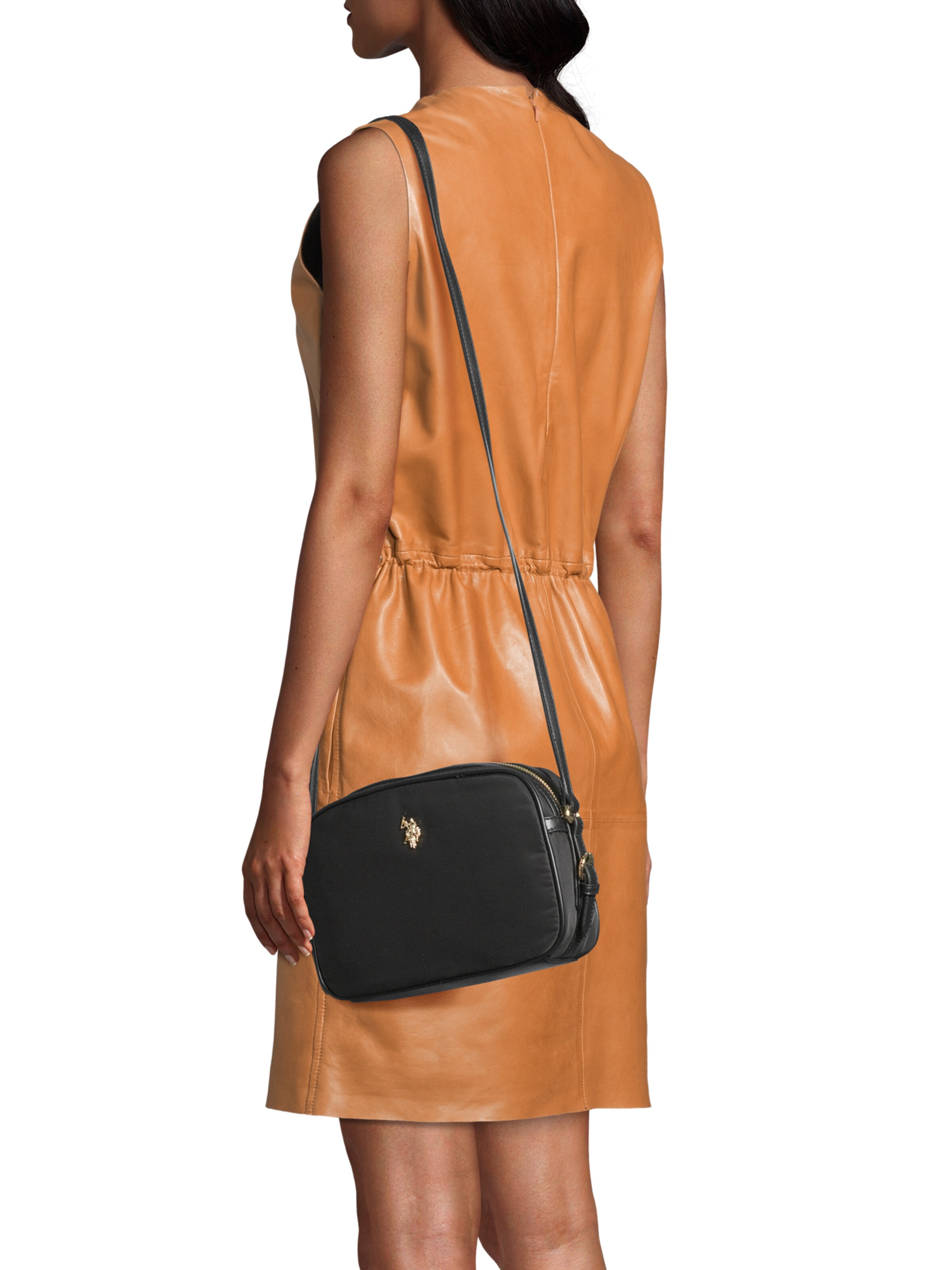 U.S. POLO ASSN. Olkalaukku 'Houston' värissä musta