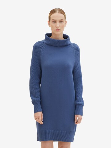 TOM TAILOR Knitted dress in Blue: front