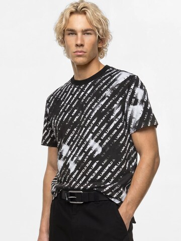 KARL LAGERFELD JEANS Тениска в черно: отпред