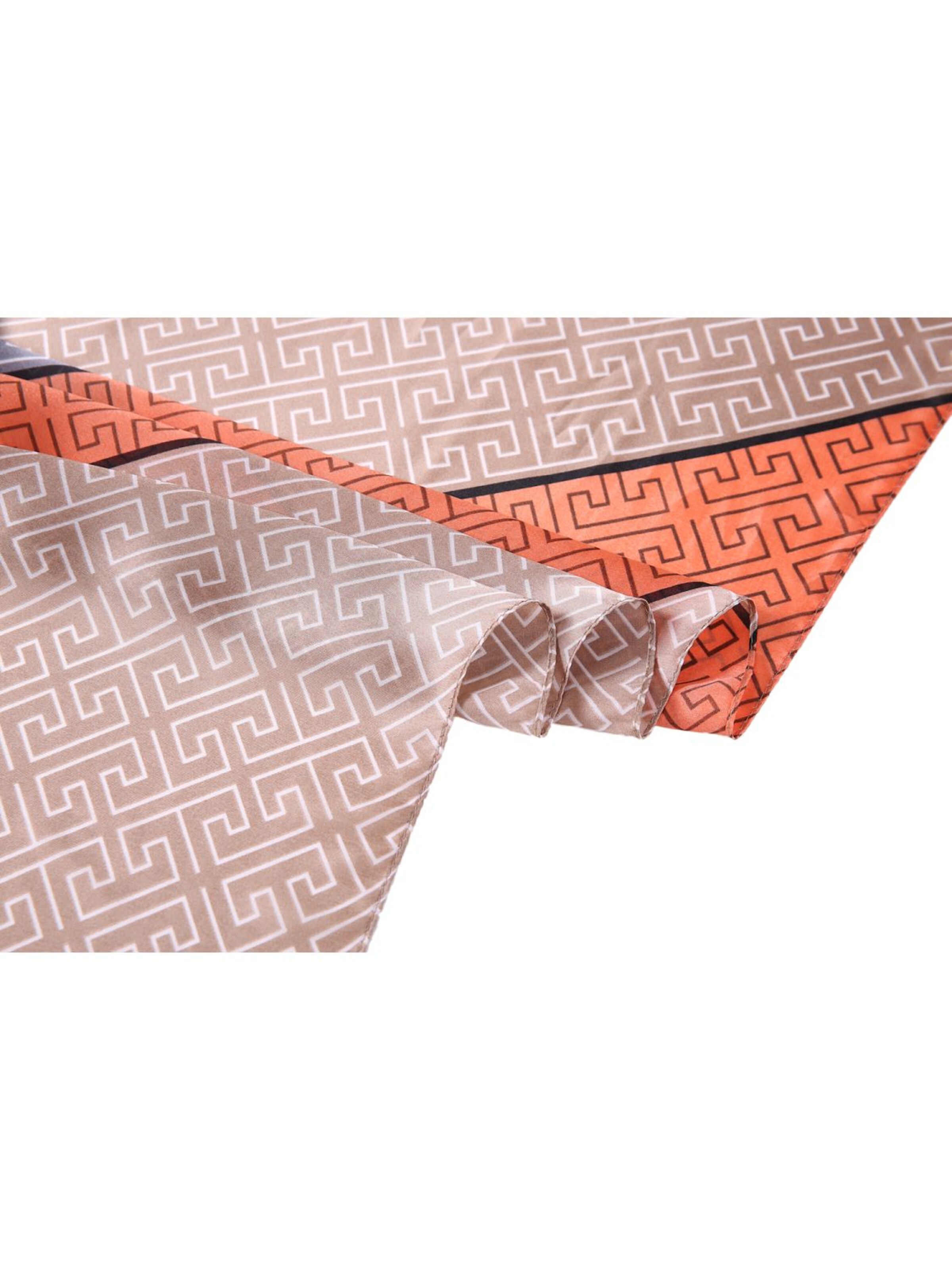 alberto cabale - Chal 'Étole de Soie Orange Bestprint Double F' en naranja