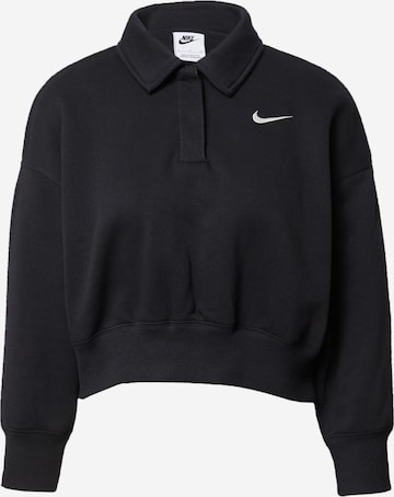 Nike SportswearSweater majica - crna boja: prednji dio