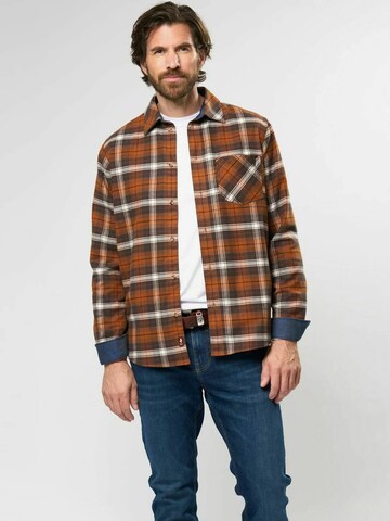 MCS Regular Fit Skjorte 'Ray' i brun: forside