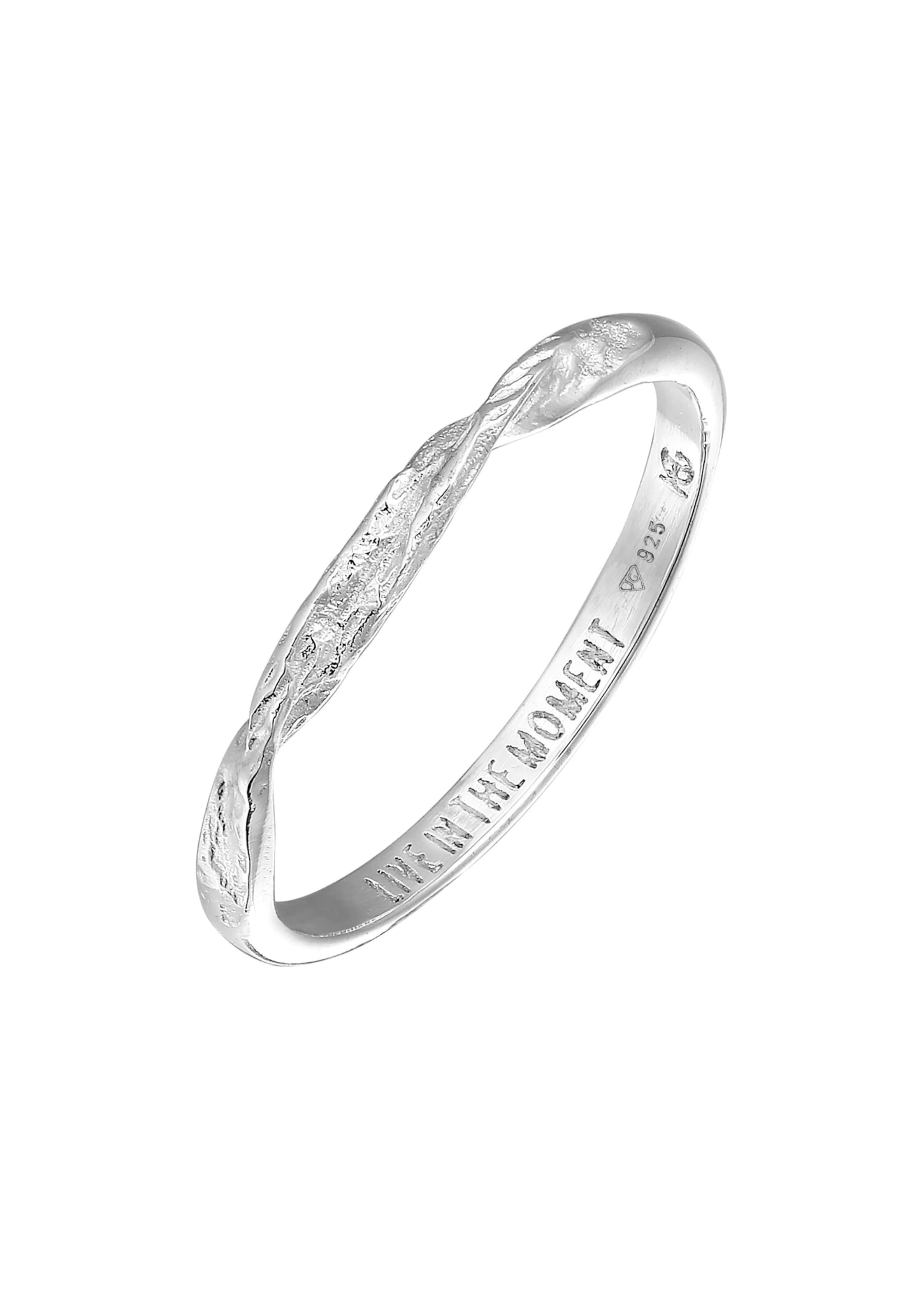 Haze&Glory Ring 'Live in the Moment' in Silver: front
