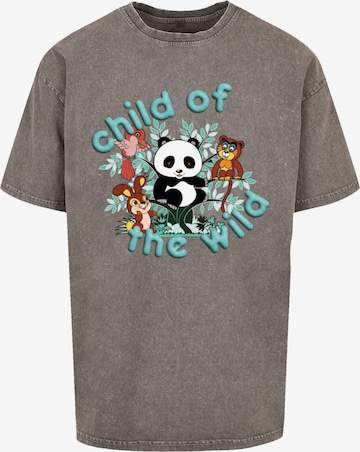 F4NT4STIC Shirt 'Tao Tao Child Of The Wild' in Grey: front
