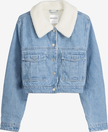 Bershka Between-Season Jacket in Blue: front