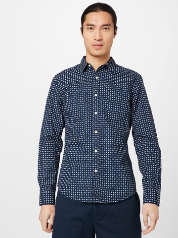 Coupe slim Chemise Dockers en bleu : devant