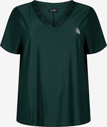 Active by Zizzi Shirt 'Anaomi' in Groen: voorkant