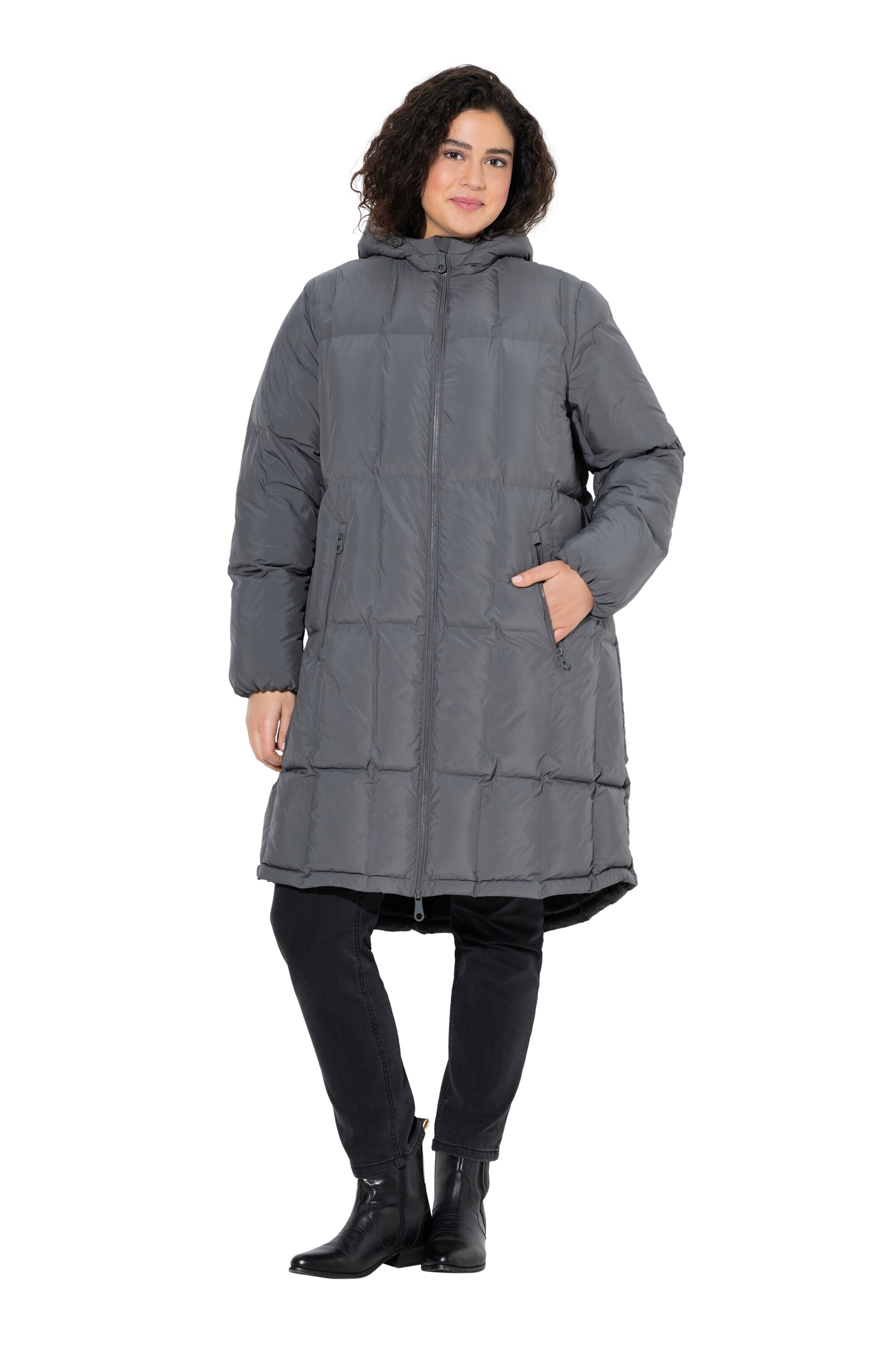 Ulla Popken Steppmantel in Grau