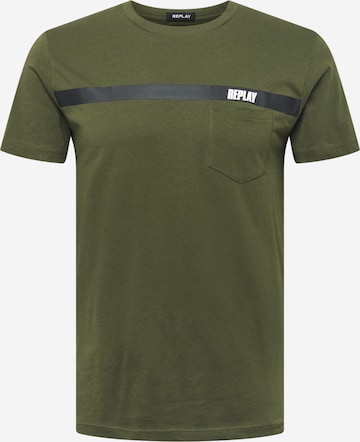 REPLAY T-Shirt in Grün: predná strana