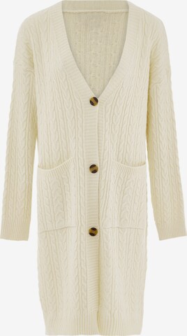 CAILYN Knit Cardigan in White: front