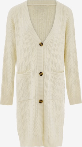 CAILYN Knit Cardigan in White: front