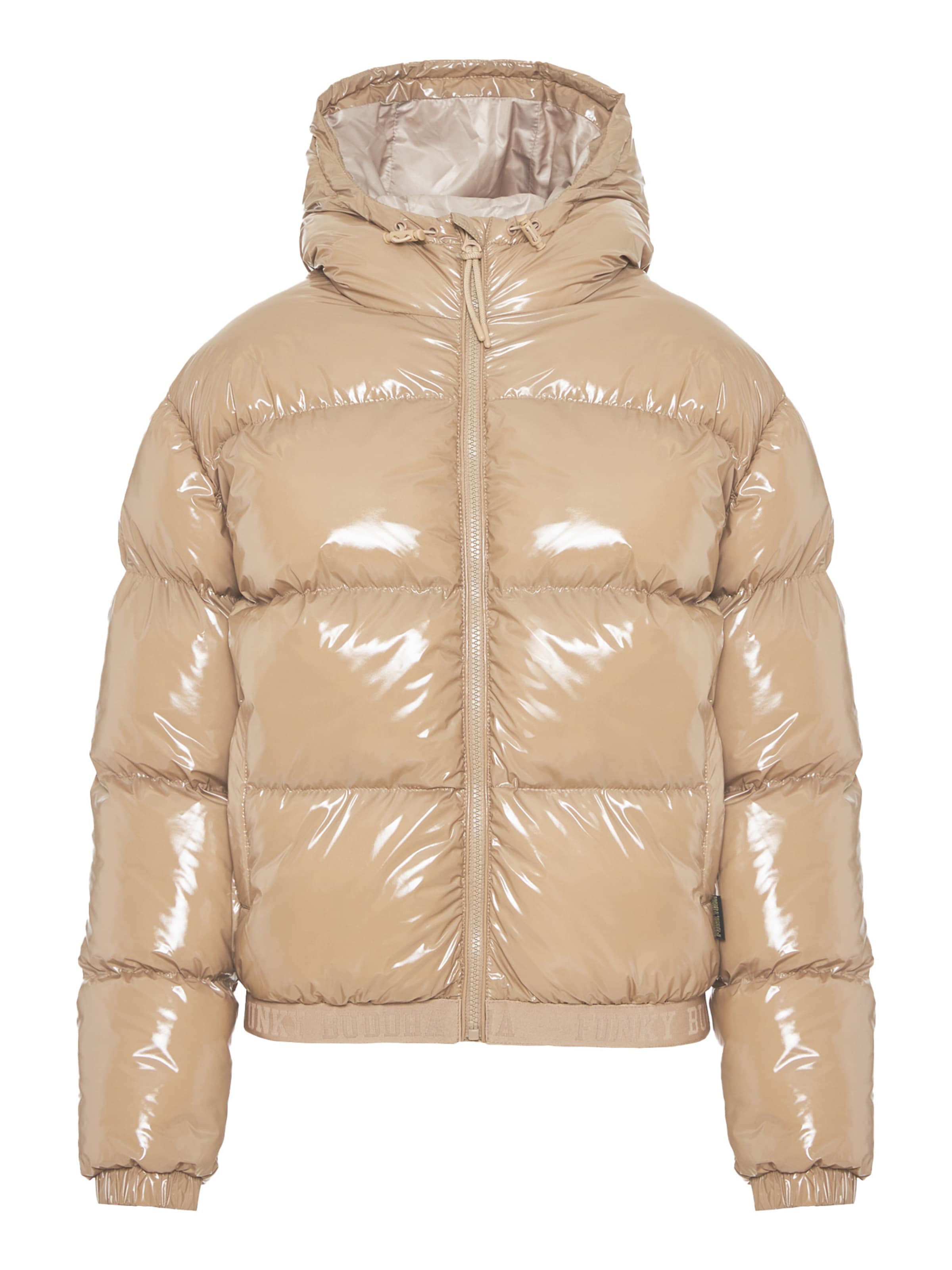 Funky Buddha Winterjas in Beige: voorkant
