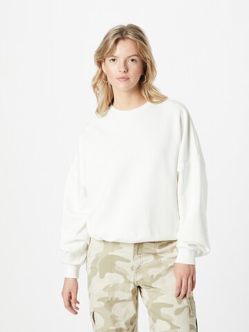 Sweat-shirt NLY by Nelly en blanc : devant