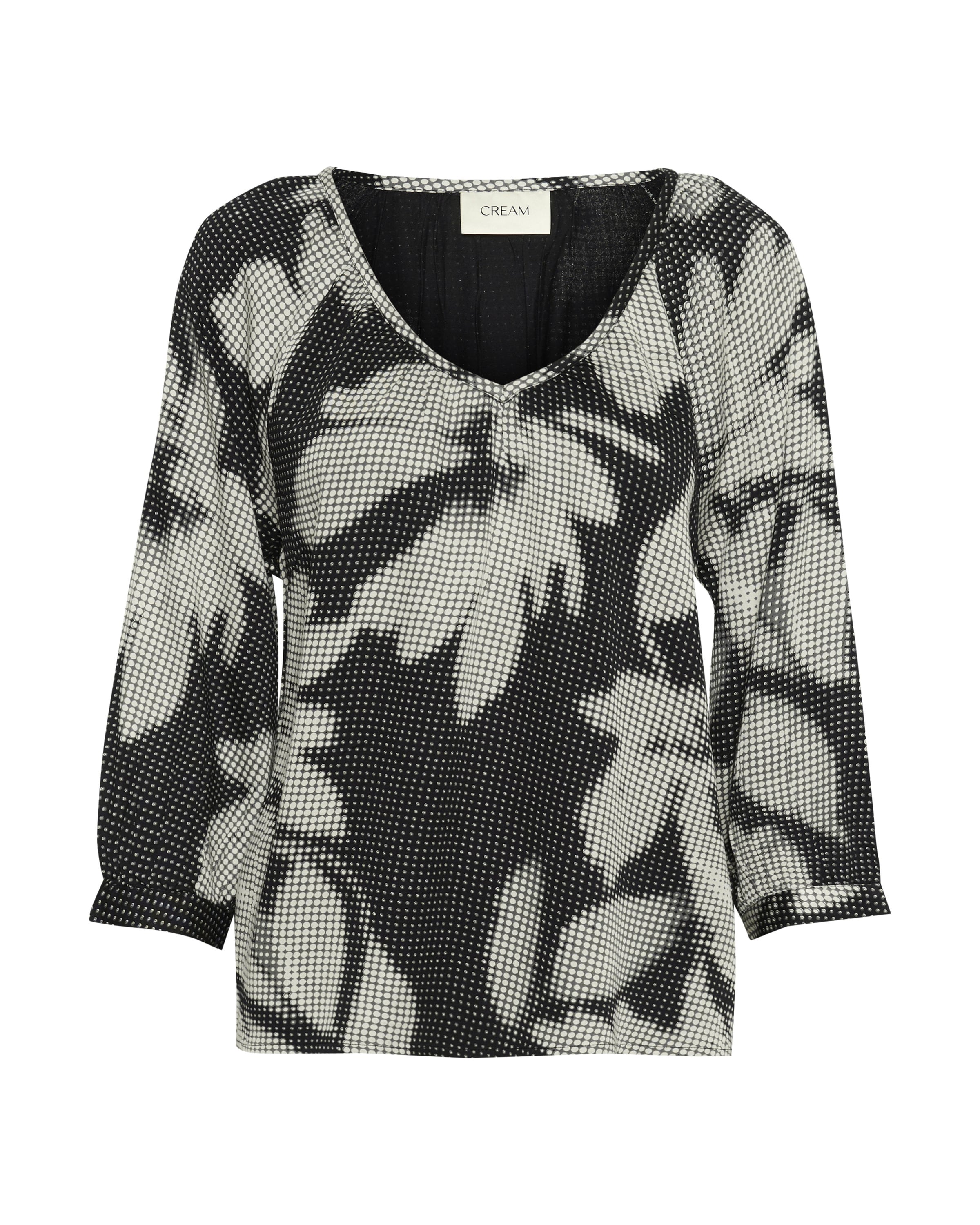 Cream Μπλούζα 'Omma' σε γκρι: μπροστά