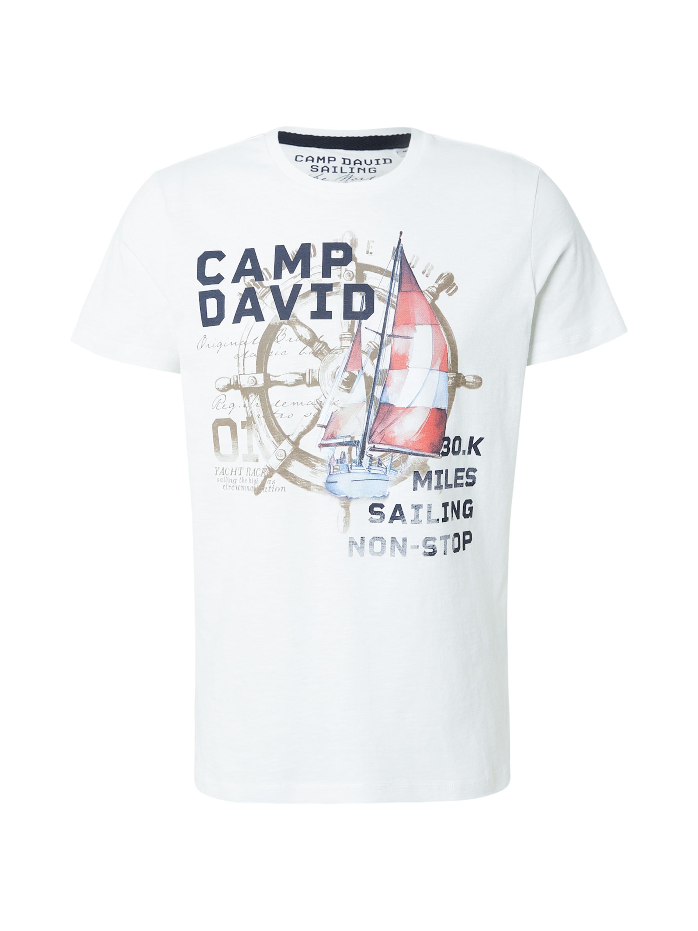 CAMP DAVID Shirt in White: front