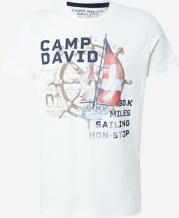 balta CAMP DAVID Marškinėliai: priekis