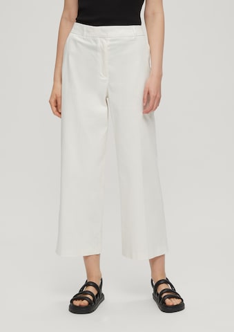 s.Oliver Bootcut Pantalon in Wit: voorkant