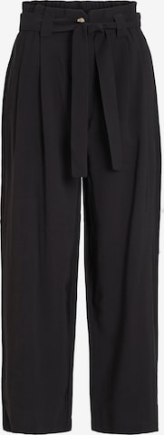 VILA Wide leg Pleat-Front Pants 'Karen' in Black: front