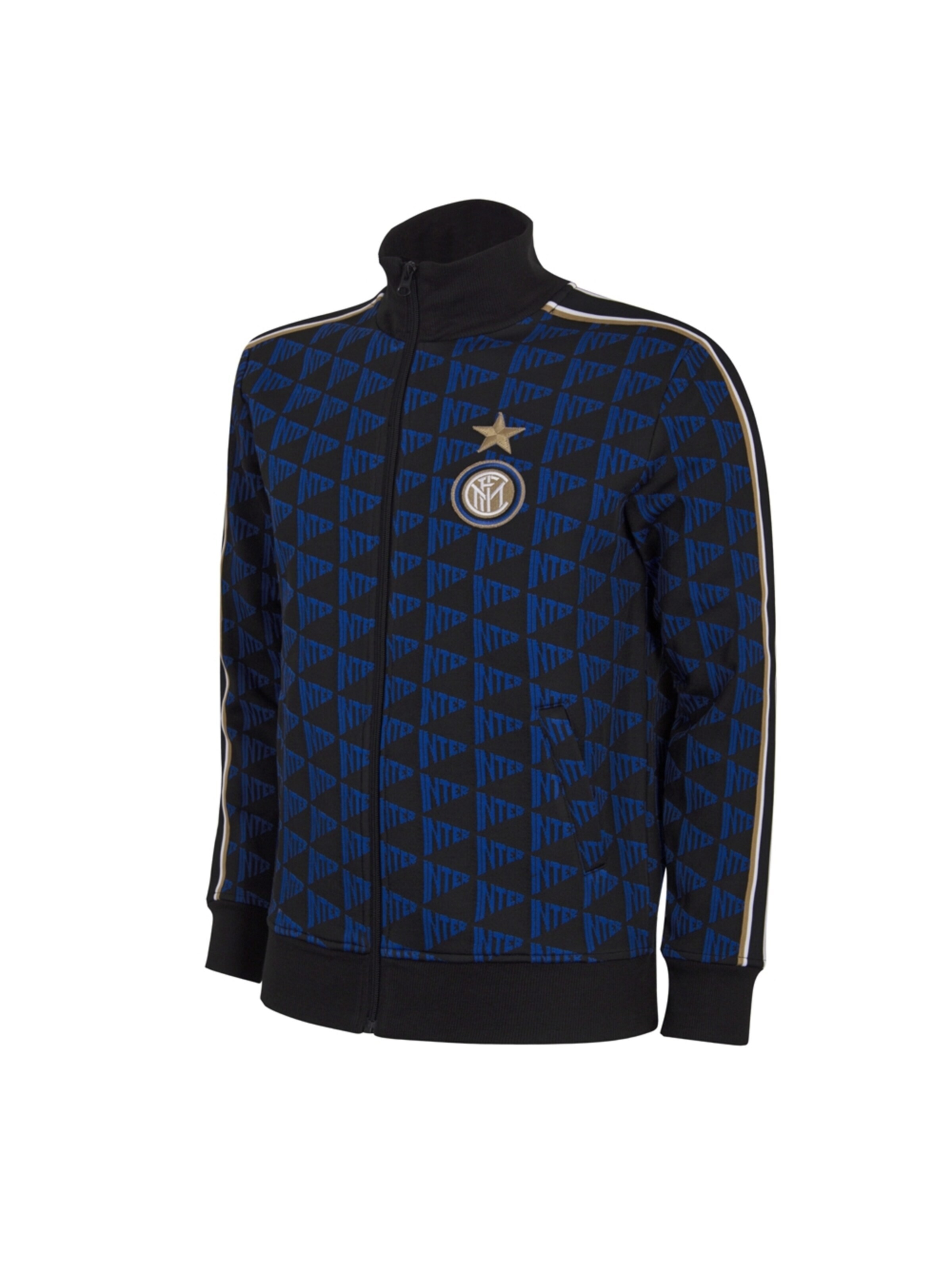 COPA FOOTBALL Sportjas 'FC Internazionale All Over Pattern Jack' in XS in de kleur Zwart, Productweergave