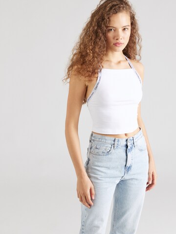 Calvin Klein Jeans Regularen Top | bela barva: sprednja stran