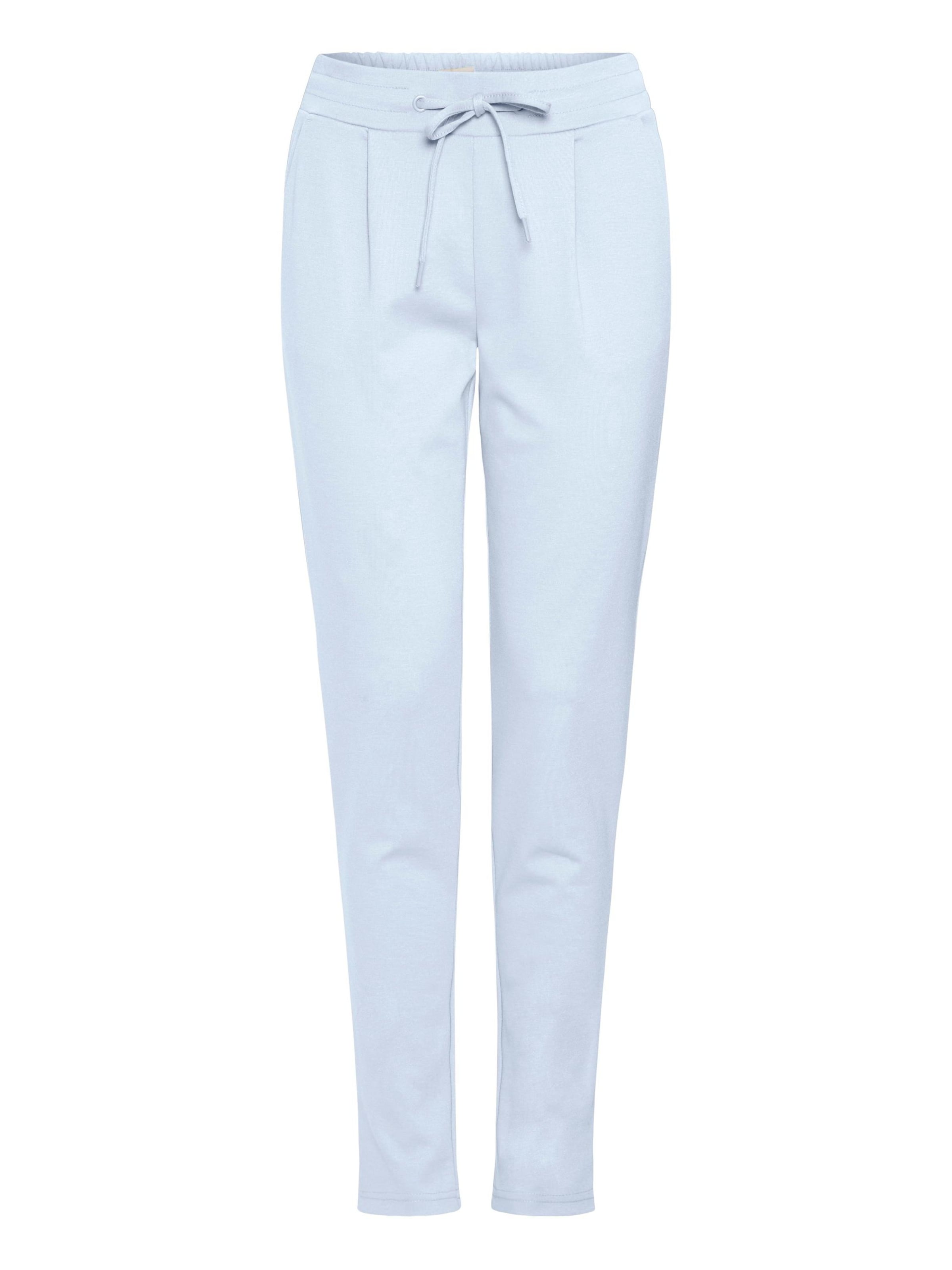 ICHI Pleat-Front Pants 'IHKate' in Blue: front