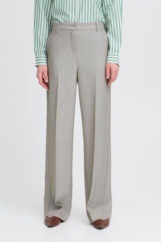 b.young Zvonové kalhoty Kalhoty 'BYDanta' – šedá: přední strana