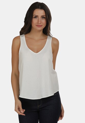 Usha Top in White: front