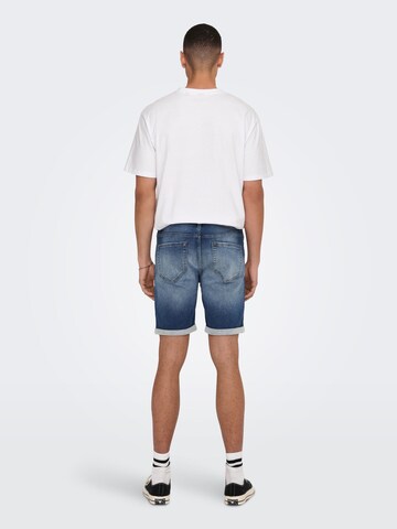 Only & Sons Regular Shorts 'Ply' in Blau