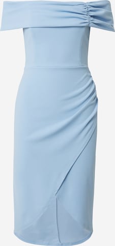 Rochie de cocktail de la Sistaglam pe albastru: față