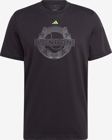 T-Shirt fonctionnel 'Aeroready Graphic' ADIDAS PERFORMANCE en noir : devant
