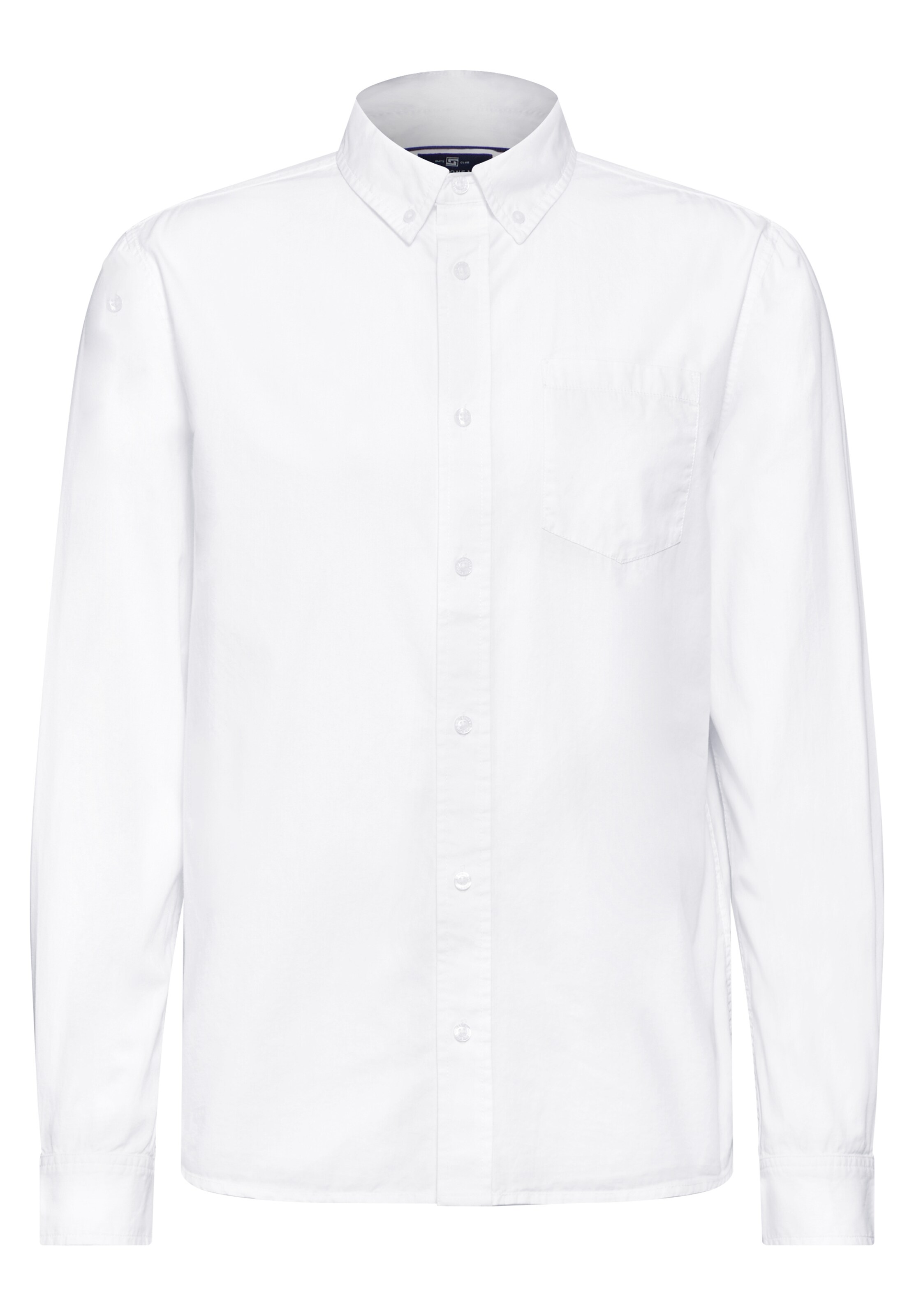 Street One MEN Regular fit Button Up Shirt in White: front