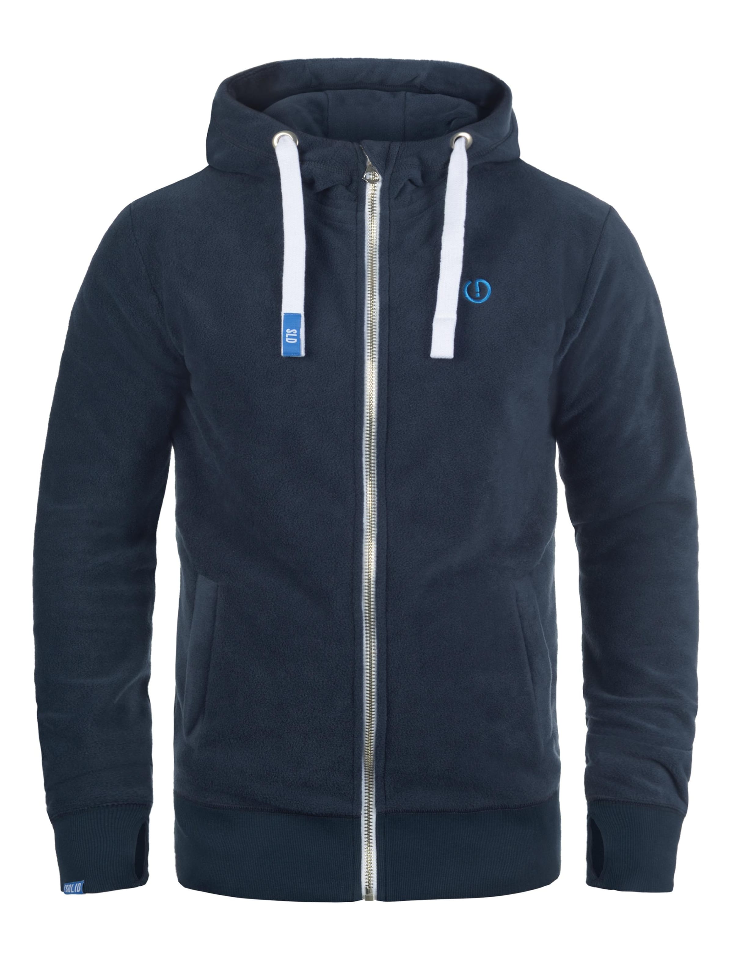 Veste en polaire !Solid en bleu : devant